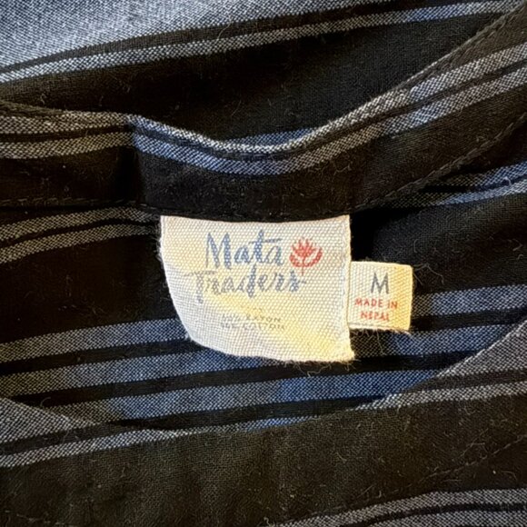 Mata Traders M Dress, Blue & Black Stripes - Picture 2 of 2